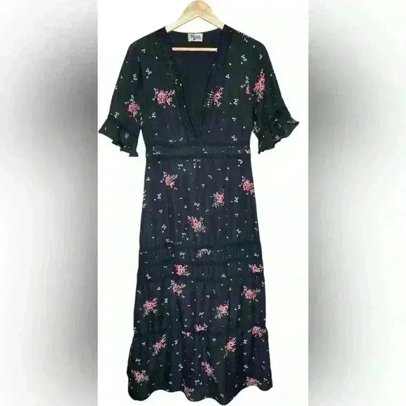 Show Me Your Mumu Tabitha Maxi Dress Dancing Floral Size Medium - Picture 3 of 4
